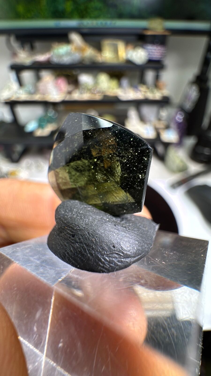9.3ct Moldavite Facet Gemstone #6