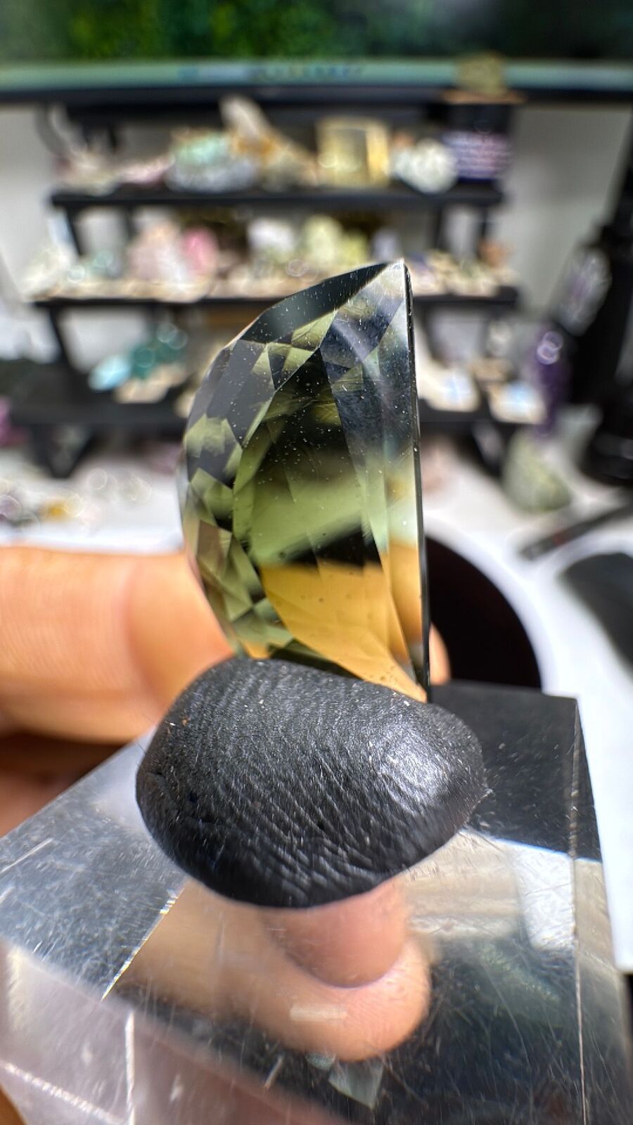 9.3ct Moldavite Facet Gem #4