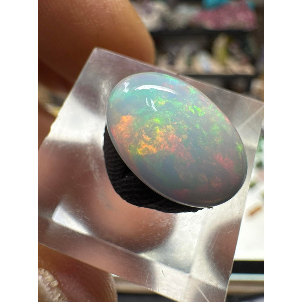 Ethiopian Opal Cab #255 - 3.6 Carat Gemstone with Unique Color and Pattern