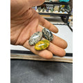 #219 Ocean Jasper Cabs - Parcel of 3 Natural Stone Cabochons for Jewelry Making and Collecting